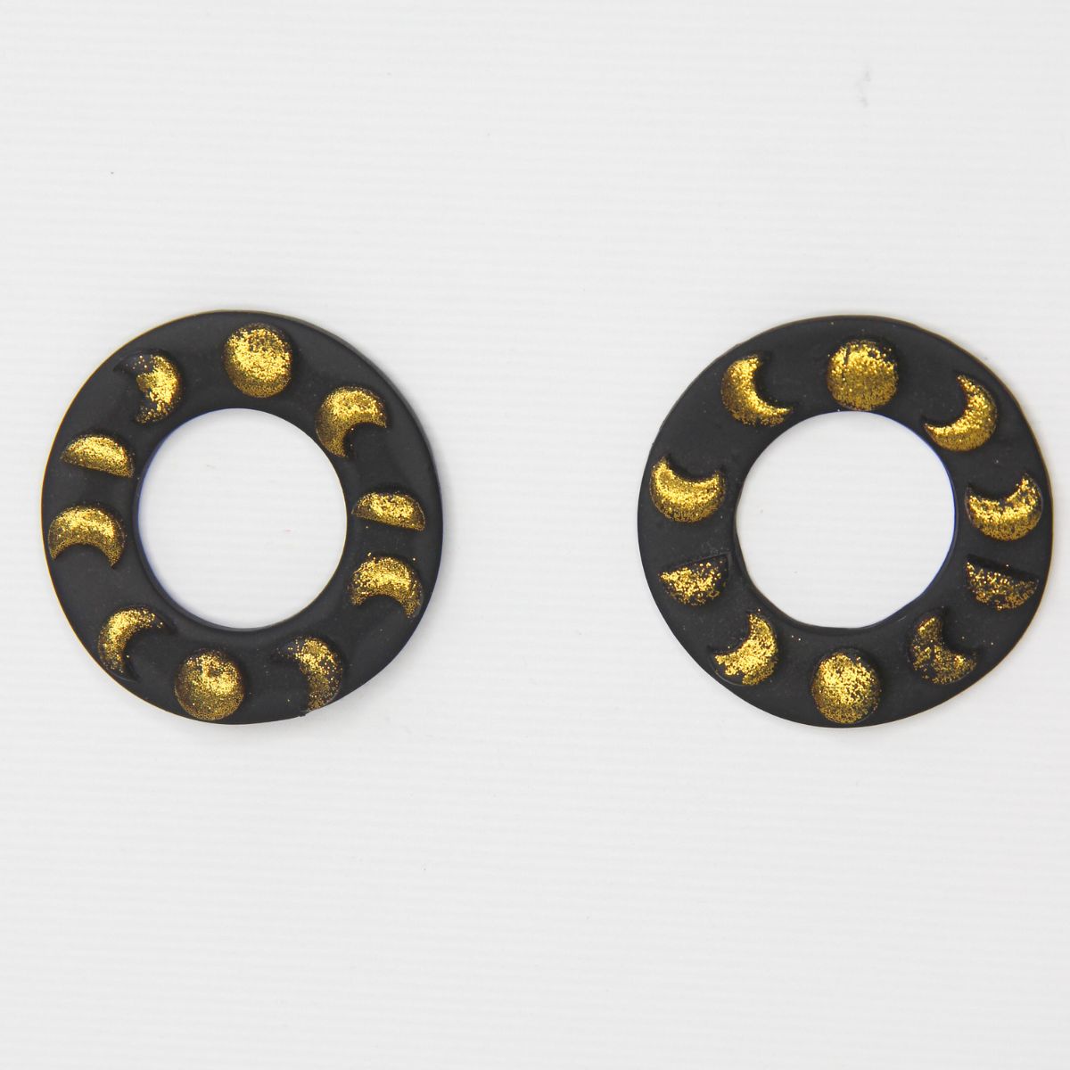 Moon Phase hoop Studs